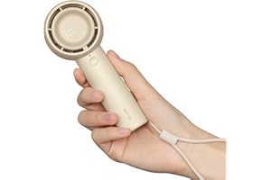 JISULIFE Mini wentylator ręczny, jedyne w swoim rodzaju wzornictwo, przenośny wentylator, akumulator, ręczny wentylator, ładowany przez USB, z baterią, mały wentylator kieszonkowy dla