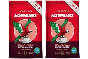 2 Loumidis Papagalos koffeinfritt grekiskt kaffe - netto Wt.143 g