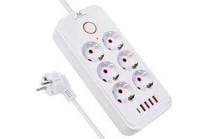 Maclean MCE389/391 grenuttag | 6 kontakter 4 x USB 1 x USB-C 2500 W