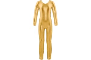 iiniim Niña Maillot Ballet sin Mangas Body Leotardo Cuerpo Pantalon Larga Completo Mono de Danza Gimnasia Baile Fiesta Trajes de Ballet