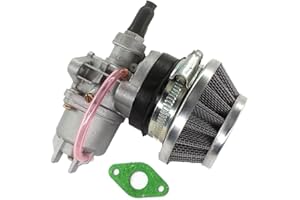 AISEN Vergaser 2-Takt Carb für Mini Quad Pocketbike Mini Cross Dirt Pocket Bike Kinderquad ATV 47cc 49cc mit Luftfilter
