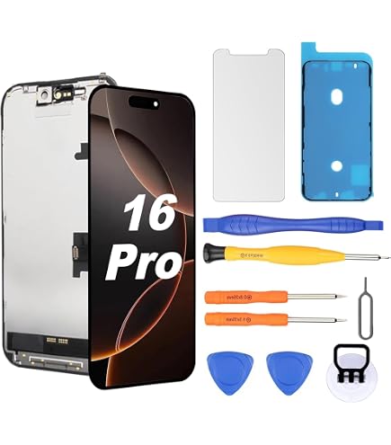 Display LCD Per IPhone 16 Pro - Sostituzione Schermo Incell 6.3 Pollici Con Kit Riparazione, Compatibile A3293/A3083/A3292/A3294