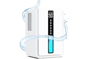 JERVAMNI Dehumidifiers for Home 2.5L Water Tank, Portable Dehumidifier for Bedroom Bathroom Garage with 48H Auto Shut Off, Energy Saving, LED Lights, Sleep Mode