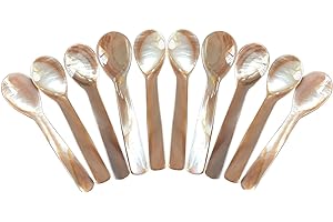 DUEBEL 10 Cucharas para Caviar (Rosa, 9cm)