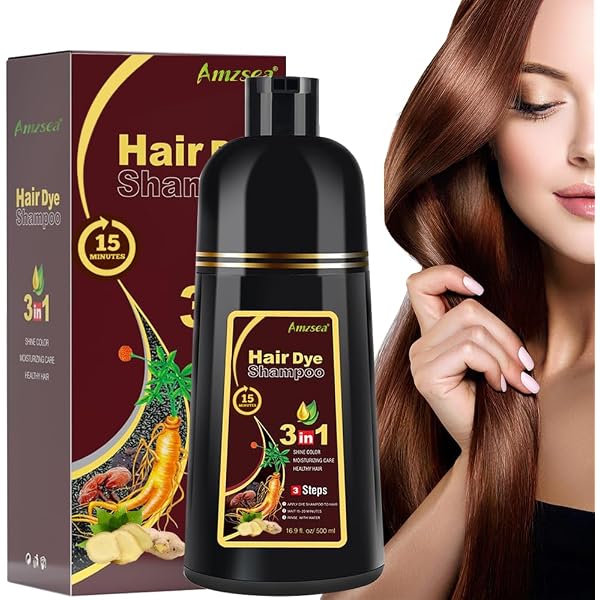 Arganöl Haarfärbe-Shampoo Schwarz – Semi-permanent, 3-in-1, 500 Ml