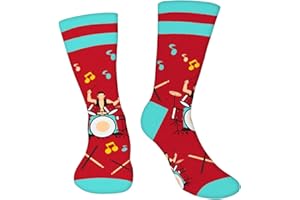 AGRIMONY Divertidos calcetines de música para hombres, mujeres, adolescentes y niños, divertidos y divertidos, calcetines locos, regalos de músicos para amantes de la música, calcetines creativos especiales