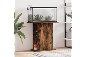 Rantry Aquariumständer Aquarium Unterschrank Aquarien Schrank, Aquarium Tisch mit Stabiler Oberplatte, Aquariumschrank für Sicheren Stand Räuchereiche 75x36x72,5 cm Holzwerkstoff
