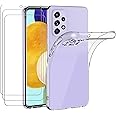 iVoler Custodia Cover per Samsung Galaxy A52 4G / 5G / A52S 5G con 3 Pezzi Pellicola Vetro Temperato, Ultra Sottile Morbido T
