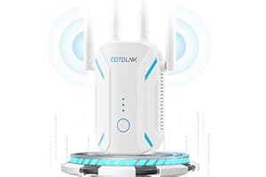 Ripetitore WiFi Potente per Casa, COTDLNK Amplificatore WiFi Potente Domestico Ripetitore Internet Segnale Wireless fino a 225㎡ | 1200Mbps | Dual-Band 2.4G e 5G | Installazione Semplice