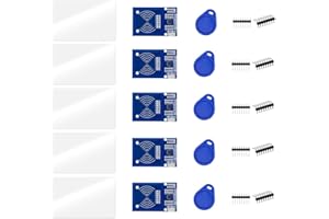 ZkeeShop 5Pcs RFID Kit with Reader Sensor Module, Chip and Card Compatibe for Arduino and Raspberry Pi