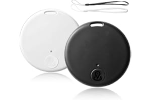 HEMLOSK 2 Pack GPS Localizador de Llaves Bluetooth 5.2, Tag Localizador, Rastreador Inteligente, Tag para Niños, Gatos, Perros, Maletas y Carteras, Compatible con Android e iOS, Alarma Sonora