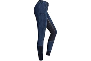 RIDERS CHOICE RidersDeal Collection Pantalon d'équitation pour femme avec empiècement en silicone et poche pour téléphone portable