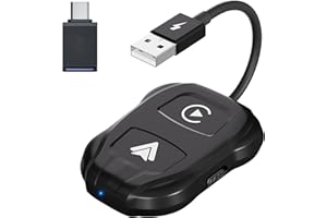 GREENVACSHOP 2024 Neueste CarPlay und Android Auto Wireless Adapter, 2 in 1 Wireless Carplay Android Auto Adapter Konvertieren Wired Carplay or Android Auto zu Wireless, Plug&Play, für iOS/Android