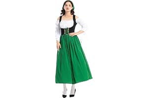 Generisk medeltida Dirndl-klänning för vuxna i bondgårdsstil, outfit för föräldrar