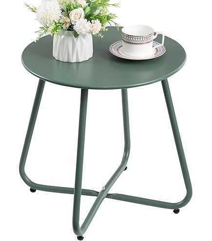 bomoe Set van 2 Ronde Bijzettafel Metaal Licht Grijs Krasbestendig – Verschillende Hoogte & Diameter – Stabiele Woonkamer Salontafel Lichtgewicht Binnen & Buiten Tuintafel Balkon Tafel Terras - Finn vanaf € 58,99 (april 2026