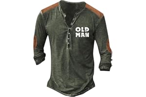 RMBLYFEIYE Henley Shirt Herren Langarm,V-Ausschnitt Musterdruck Distressed Piratenhemd Vintage Sweatshirt Muskelshirts Mit Knopfleiste Regular Fit Arbeitshemd Outdoor Freizeitshirt Mittelalter Hemd