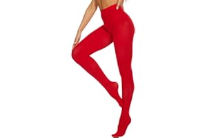 DUCMODA Womens 80 Denier Opaque Tights, Women's Soft Solid Color Footed Pantyhose, High Waist Stocking with 30+ Colors