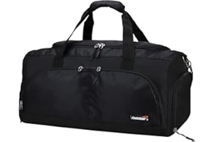 foolsGold Large Sports Holdall Duffel Bag - Black