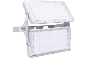 Viugreum 200W Foco Led Exterior, 20000LM Blanco Frío 6500K Foco Proyector LED 200W, IP66 Impermeable Luz de Seguridad, Led Floodlight para Jardín, Taller, Garaje[Ultrafino]