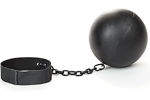 DEGUISE TOI - Boulet et chaînes de Prisonnier Adulte - 1 Boulet avec chaîne - Taille Unique - Noir - Accessoires pour déguisement - Plastique - - Halloween