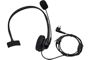 UAYESOK Dwukierunkowa słuchawka radiowa, 2-pinowa, walkie-talkie Overhead zestaw słuchawkowy z mikrofonem PTT do Motorola CP040 CP200 DP1400 GP300 CLS1410 XT420 XT460 Hytera PD405 PD505 radio szynowe