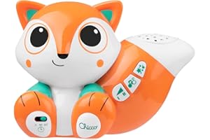 Chicco Proiettore Foxy La Volpe, Simpatico Proiettore Portatile con Melodie Rilassanti e Proiezioni Colorate, Luce Notturna Bambini, 0+ Mesi