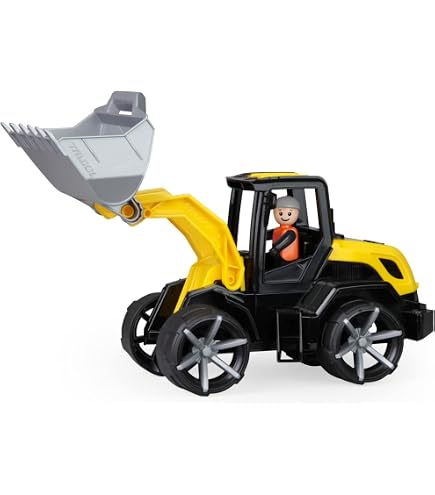 Lena EcoActives 04216 – Camion della spazzatura con bidone della spazzatura, veicolo commerciale, circa 30 cm, robusto veicolo della spazzatura, odore naturale del legno grazie alla percentuale di