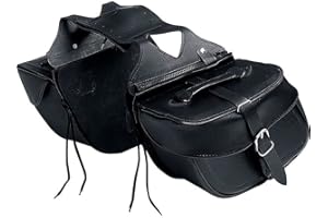 ‎QBAG QBag Motorrad Satteltaschen für Motorrad Taschen QBag Kunstledersatteltaschenpaar 08, Schwarz, 20 Liter Stauraum, abnehmbar, universell, verdeckter Klickverschluss, formstabil, wetterfest