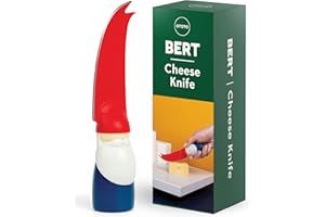OTOTO Bert Cheese Knife, Gnome-Themed Multifunctional Knife for Cheese, Fruits, and Veggies, Cute Kitchen Accessories, BPA-Free Kitchen Gadget, Funny Kitchen Gadgets, Gnomes Gifts for Women