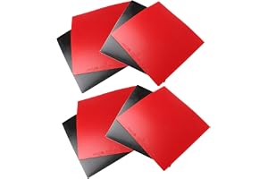 Table Tennis Rubber Sheet, Table Tennis Rubber Hard Sponge för Ping Pong Rubber, Quick Attack för Ping Pong Rubber Red/Black Bat Replacement Rubber - 8Pcs