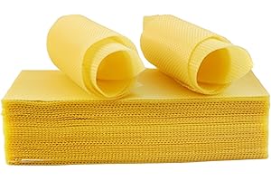 Binnan 10 Piezas de Cera de Abejas de Kit, Base para Nido de Cera de Abejas Nido de Miel, Suministros de Apicultura, Se Pueden Usar para Hacer Velas, 90 mm x 130 mm