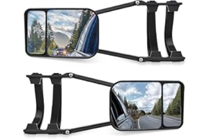 LMYSUFI Camping Car Rétroviseurs de Remorquage Voiture Rétroviseurs de remorquage de caravane, Extensions de rétroviseurs extérieurs réglables universels pour camping-car, caravane, RV, fourgons (1 paire) (C)