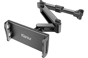 Klsniur Auto-Kopfstützenhalterung, Tablet-Kopfstützenhalterung, Auto-Rücksitz-Halterung, universal, um 360 ° drehbar, verstellbar für 15,2 cm - 26,7 cm Tablet, iPad, Air, iPad Mini, Samsung Galaxy