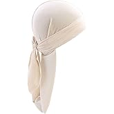 Durag Erkek T&uuml;rban Bone Şapka Uzun Kuyruklu Bandana Kadife Kumaş