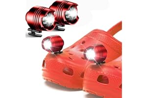 BIESVOY Croc Lights 2Pcs, Headlights for Croc Shoes with IPX5 Waterproof & 3 Light Modes Headlights, Croc Shoes Lights for Walking, Cycling, Adults, Kids