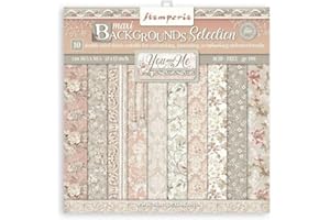Stamperia International Stamperia-Scrapbooking Pad-You and Me-Backgrounds, blanco, OSFA