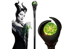 Infinity Gauntlet 51 inch Light Up Maleficent Staff Evil Wizard Wands Magic Witch Wands with Glowing Light Halloween Wands Cosplay Costume Props for Adults Kids
