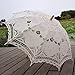 Produktbild Haoduoliao® Schirm in Spitze, Regenschirm Braut Damen Regenschirm Braut bestickt aus Baumwolle Retro Regenschirm Braut