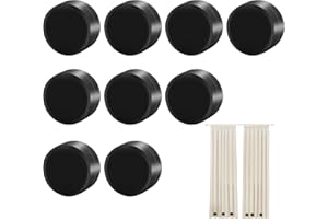 BORISCA 18 PZ Rotondo Magnetico Tenda Pesi, 4 CM Pesi per Tende Doccia Rotondo, Impermeabile Pesi per Tende da Esterno per Doccia, Calamite per Tende da Interno per Doccia Calamite Tovaglia(Nero)