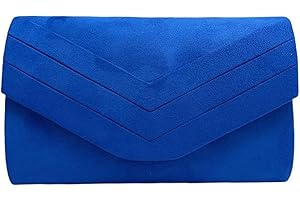 LeahWard Women's Faux Suede Leather Clutch Bag Wedding Bridal Prom Handbags 809