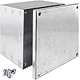 Royal Apex Metal Adaptable Plain Galvanished Electronic Project Junction Enclosure Box BS4568 for Commercial,Industrial Use Etc (150X150X75MM)