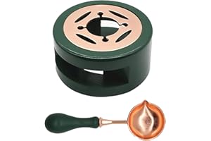 SLAXJNE Base De Horno De 1 Pieza Y Cuchara De 1 Pieza, Dispositivo De Calentamiento Y Fusión De Sellos De Cera, Sellador De Cera, Sello De Cera DIY, Fabricación De Invitaciones