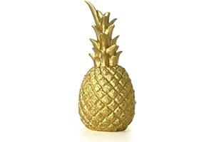 Tuzsocr Ananas Deko Statuen,Dekofigur für Wohnzimmer Schreibtisch deko (Gold, S)