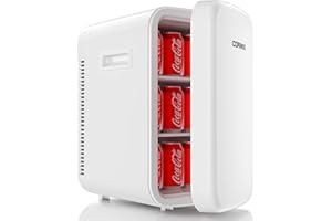 Cormix Mini Kühlschrank 18L, 2 in 1 Kleiner Kühlschrank mit Kühl- und Heizfunktion, Tragbar mit Kühl- und Heizfunktion, Kleiner Getränkekühlschrank 12V DC/220V AC für Hause Büro Camping und Auto
