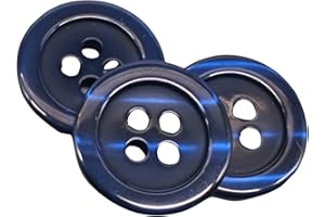BOTIBOTON SL 50 bottoni in madreperla - 5 misure e 11 colori a scelta - Prodotti e spediti dalla Spagna (blu navy - 15 mm)