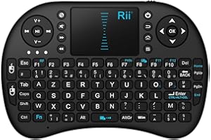 Rii Mini i8 Wireless (AZERTY) - Mini Clavier français, Ergonomique sans Fil avec Touchpad - pour Smart TV, Mini PC, HTPC, Console, Ordinateur