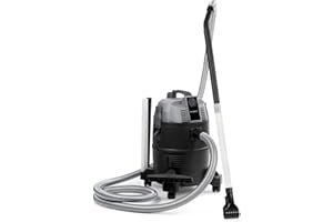 Waldbeck Lakeside Power Teichsauger - DryGo Edition, Poolsauger/Schlammsauger mit 1400W, Saugleistung: 18 kPa, HEPA-Filterbeutel, Bodenrollen, Handgriff, 4 Meter Stromkabel, 4 m Saugschlauch, grau