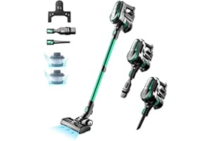 ‎FIXTFIXER FixtFixer 30000Pa Akku Staubsauger, 350W Staubsauger Kabellos Saugleistung, Bis zu 55 Min Laufzeit, Staubsauger mit Anti-Tangle-Bürste, Stielstaubsauger für Hartböden,Teppiche,Tierhaare