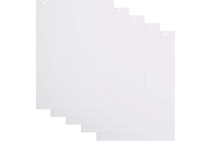 BoardsPlus Bloc de Papier blanc uni pour Chevalet de Conférence - Paquet de 5 blocs A1, papier 60 gr/m², 20 feuilles par bloc BPP010103