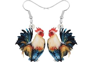 WEVENI Acryl Cute Henne Huhn Ohrringe Anhänger Schmuck für Mädchen Frauen Geschenke Charms